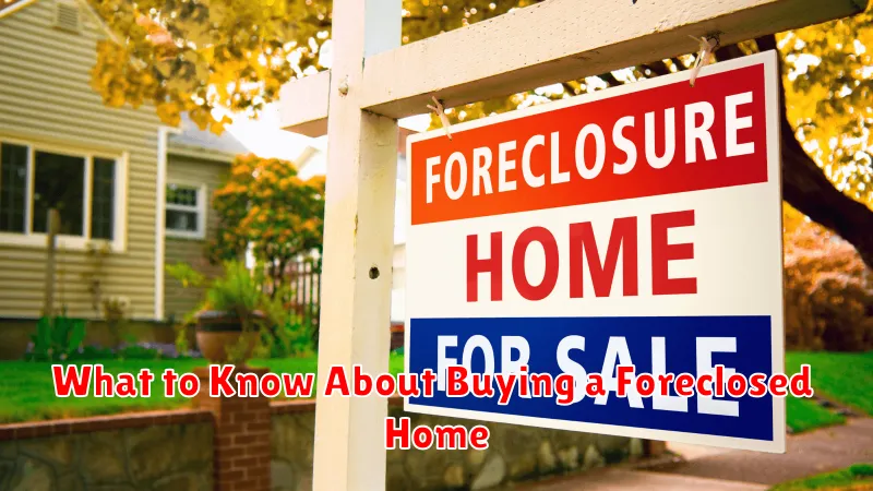 What to Know About Buying a Foreclosed Home